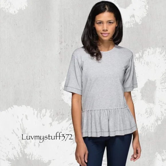 Cute Lululemon Peplum Top Tee - Picture 1 of 7
